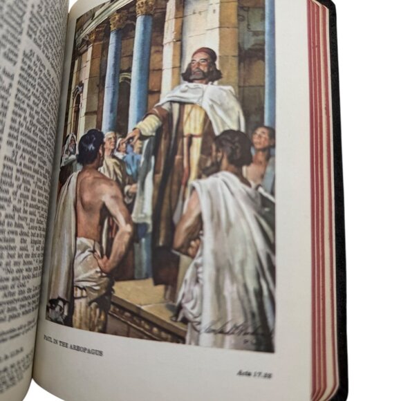 Vintage Holy Bible w Concordance Revised Standard Black Leather World Publishing - Picture 12 of 13